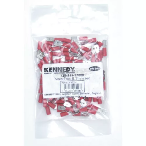 KENNEDY 6,30mm KÁBELSARU LAPOS 'APA' CSATLAKOZÓVAL PIROS (100db/CS) KEN5153700K