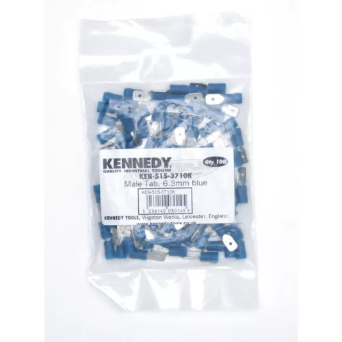 KENNEDY 6,30mm KÁBELSARU LAPOS 'APA' CSATLAKOZÓVAL KÉK (100db/CS) KEN5153710K