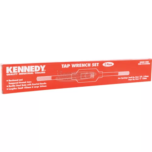 KENNEDY 1/16"-3/4" HAGYOMÁNYOS MENETFÚRÓ HAJTÓVAS KÉSZLET 2db-OS KEN5188480K