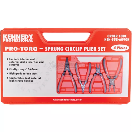 KENNEDY 10-65mm RUGÓS SEEGER-GYŰRŰ FOGÓ KÉSZLET (4db-OS) KEN5586090K