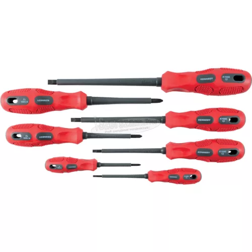 KENNEDY 7db-OS SZIGETELT VDE 1000V DUAL GRIP CSAVARHÚZÓ KÉSZLET KEN5728000K