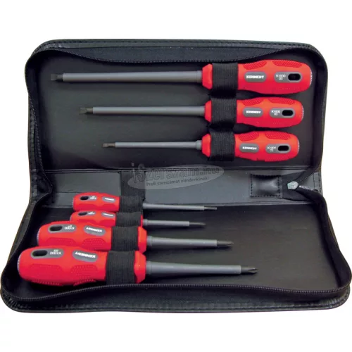 KENNEDY 7db-OS SZIGETELT VDE 1000V DUAL GRIP CSAVARHÚZÓ KÉSZLET KEN5728000K