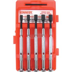   KENNEDY 5db-OS KÉSZLET 3,0-5,0mm DUGÓKULCS CSAVARHÚZÓ NYÉLLEL KEN5729888K