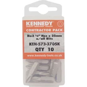   KENNEDY TX20 TORX CSAVARHÚZÓ BIT 1/4" HATSZÖG ILLESZTÉSSEL (10db/CS) KEN5733705K