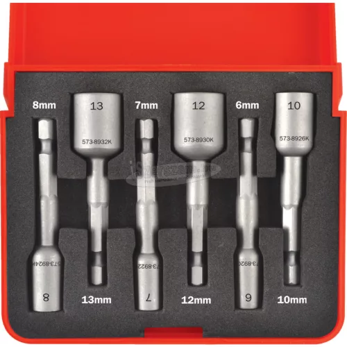 KENNEDY 6DB MÁGNESES HATLAPÚ CSAVAROZÓFEJ KÉSZLET 1/4" DR KEN5738950K