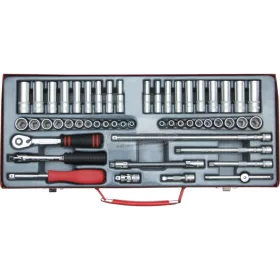   KENNEDY MINI MM/AF 6szög DUGÓKULCS KÉSZLET 1/4" MEGH, 51db-OS KEN5824902K