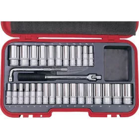   KENNEDY METRIKUS/AF HOSSZÚ DUGÓKULCS KÉSZLET 1/2" MEGHAJTÓVAL (30db-OS) KEN5827997K