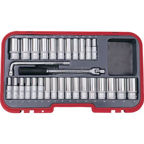 KENNEDY METRIKUS/AF HOSSZÚ DUGÓKULCS KÉSZLET 1/2" MEGHAJTÓVAL (30db-OS) KEN5827997K