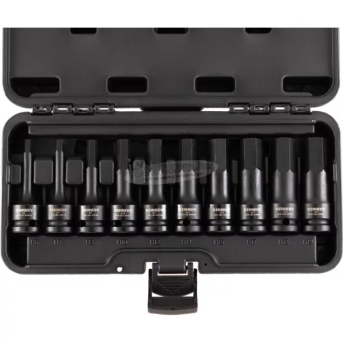 KENNEDY 6szög ERŐSÍTETT FELTŰZHETŐ CSAVARBEHAJTÓ KÉSZLET 1/2" MEGHAJTÓVAL (10db-OS) KEN5839186K