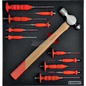   KENNEDY 12 részes KIÜTŐ ÉS KALAPÁCS KÉSZLET SZIVACSBAN M1832 KEN5950290K