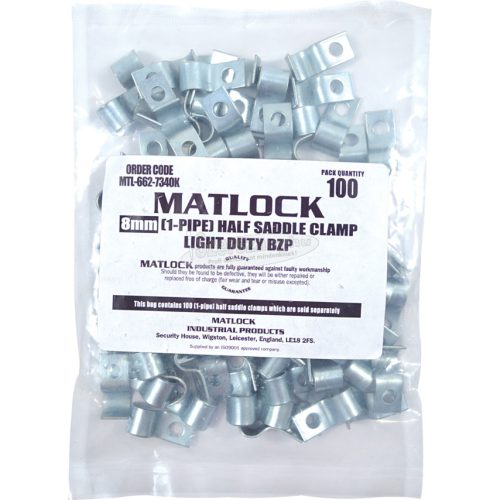 MATLOCK 8mm FÉLNYERGES CSŐSZORÍTÓ-KÖNNYŰ TERHELÉS-BZP MTL6627340K