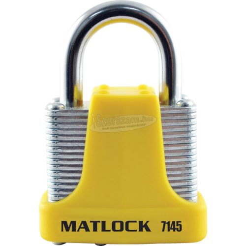 MATLOCK 40mm MASSZÍV LAKAT 4-TŰS ZÁRTESTTEL SÁRGA MTL9507145K