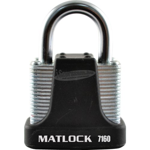 MATLOCK 40mm MASSZÍV LAKAT 4-TŰS ZÁRTESTTEL FEKETE MTL9507160K