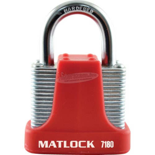 MATLOCK 40mm MASSZÍV LAKAT 4-TŰS ZÁRTESTTEL PIROS MTL9507180K