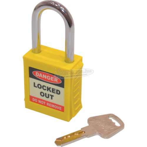 MATLOCK BIZTONSÁGI LOCKOUT LAKAT EGYEDI KULCSOKKAL SÁRGA MTL9507960K