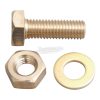 QUALFAST FASTENING PRODUCTS SÁRGARÉZ HATLAPFEJŰ ANYACSAVAR ÉS ALÁTÉTGYŰRŰ KÉSZLET QFT6155400K