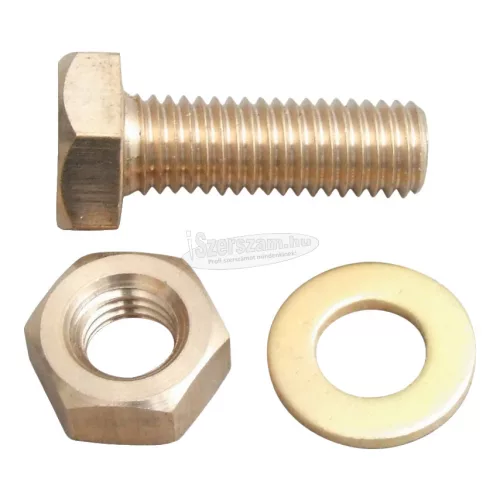 QUALFAST FASTENING PRODUCTS SÁRGARÉZ HATLAPFEJŰ ANYACSAVAR ÉS ALÁTÉTGYŰRŰ KÉSZLET QFT6155400K