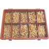 QUALFAST FASTENING PRODUCTS SÁRGARÉZ EGYHORNYÚ SÜLLY, FACSAVAR KÉSZLET QFT6155430K