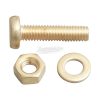 QUALFAST FASTENING PRODUCTS SÁRGARÉZ EGYHORNYÚ D-FEJŰ TÖVIGMENETES ANYACSAVAR ÉS ALÁTÉTGYŰRŰ KÉSZLET QFT6155460K