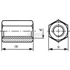 QUALFAST FASTENING PRODUCTS M6 X 18mm MENETESSZÁR ÖSSZEKÖTŐ QFT6399906K