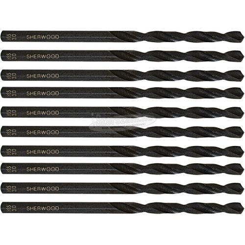 SHERWOOD 3mm HENGERES SZÁRÚ CSIGAFÚRÓ, NORMÁL HOSSZ HSS DIN338RN SHR0250080G