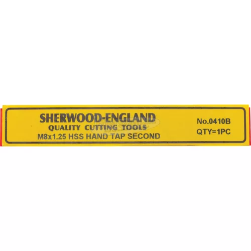 SHERWOOD 8,0X1,25mm EGYENES HORNYÚ HSS KÉZI KÖZÉPVÁGÓ MENETFÚRÓ SHR0850410B