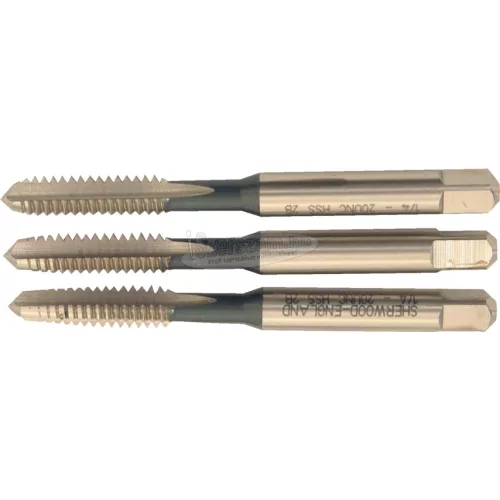 SHERWOOD 1/4"X20 UNC EGYENES HORNYÚ HSS KÉZI MENETFÚRÓ KÉSZLET SHR0850850D