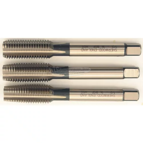 SHERWOOD 1/2"X16 BSF EGYENES HORNYÚ HSS KÉZI MENETFÚRÓ KÉSZLET SHR0851660D