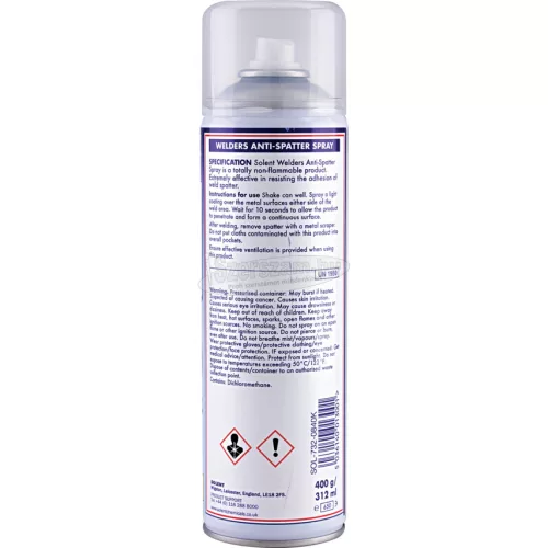 SOLENT SW1-400C HEGESZTÉSI FRÖCCSENÉS LETAPADÁSGÁTLÓ SPRAY 400 G SOL7320840K