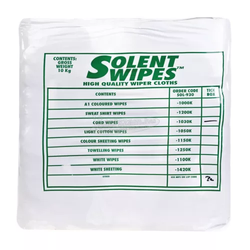 SOLENT KÖZEPES TELJESÍTMÉNYŰ RONGYOK 10KG SOL9301030K