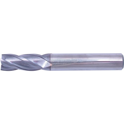 SWISS+TECH CUTTING TOOLS 8mm RÖVID NÉGYÉLŰ HENGERES SZÁRÚ TÖMÖR KEMÉNYFÉM UJJMARÓ TICN BEVONATTAL SWT1615038A
