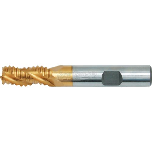 SWISS+TECH CUTTING TOOLS 8mm HÁROMÉLŰ WELDON-SZÁRAS HSS-CO8% TIN NAGY SPIRÁLEMELKEDÉSI SZÖGŰ (37°) DURVA FOGAZÁSÚ NAGYOLÓMARÓ ALUMÍNIUMHOZ SWT1632028A