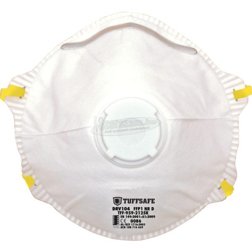 TUFFSAFE CLOTHING PRODUCTS DRV104 FFP1 SZELEPES, RÉSZECSKÉK ELLENI VÉD'MASZK (PK-10) TFF9592125K