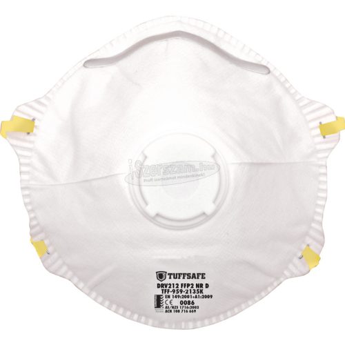TUFFSAFE CLOTHING PRODUCTS DRV212 FFP2 SZELEPES, RÉSZECSKÉK ELLENI VÉD'MASZK (PK-10) TFF9592135K