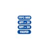 TUFFSAFE CLOTHING PRODUCTS DRV350 FFP3 SZELEPES, RÉSZECSKÉK ELLENI VÉD'MASZK (PK-5) TFF9592140K