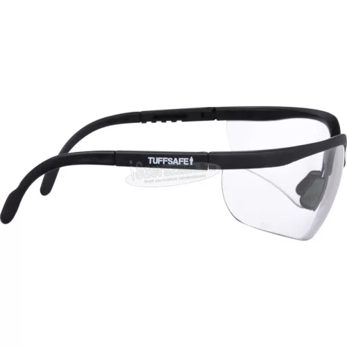TUFFSAFE CLOTHING PRODUCTS KIHÚZHATÓ SZÁRÚ VÉDŐSZEMÜVEG, ÁTTETSZŐ TFF9601580K