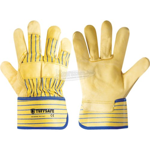 TUFFSAFE CLOTHING PRODUCTS SÁRGA MARHABŐR KESZTYŰ 50mm ATÉRIAVÉDŐ MANDZSETTÁVAL 10 TFF9611290K