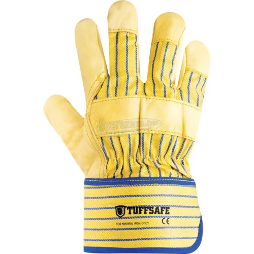 TUFFSAFE CLOTHING PRODUCTS SÁRGA MARHABŐR KESZTYŰ 50mm ATÉRIAVÉDŐ MANDZSETTÁVAL 10 TFF9611290K