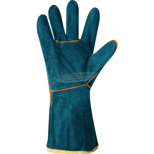 TUFFSAFE CLOTHING PRODUCTS BÉLELT HOSSZÚSZÁRÚ BŐR VÉDŐKESZTYŰ, ZÖLD TFF9611600K