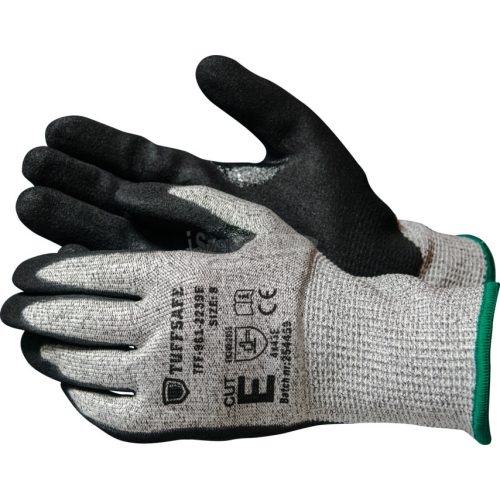 TUFFSAFE CLOTHING PRODUCTS E SZINTEN VÁGÁSÁLLÓ TENYÉRMÁRTOTT NITRIL KESZTYŰ MÉRET- 9 TFF9612239G