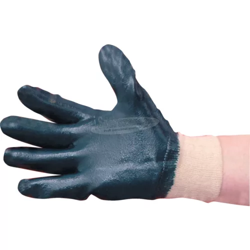 TUFFSAFE CLOTHING PRODUCTS PAMUTKESZTYŰ NITRIL KÉK MÁRTOTT, NYITOTT KÉZHÁTTAL 10 TFF9612780K