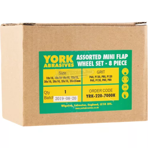 YORK ABRASIVES 8db-OS MINI LAMELLÁS CSAPOS CSISZOLÓKORONG KÉSZLET YRK2207000K