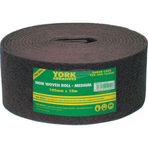 YORK ABRASIVES 100mm x 10M ROSTALAPÚ CSISZOLÓTEKERCS, KÖZEPES/FEKETE YRK2451620K