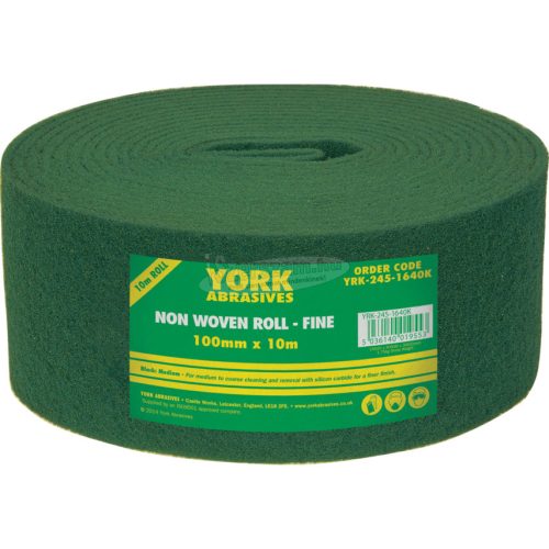YORK ABRASIVES 100mm x 10M ROSTALAPÚ CSISZOLÓTEKERCS, FINOM/ZÖLD YRK2451640K