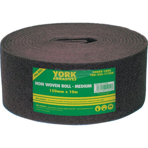 YORK ABRASIVES 150mm x 10M ROSTALAPÚ CSISZOLÓTEKERCS, KÖZEPES/FEKETE YRK2451720K