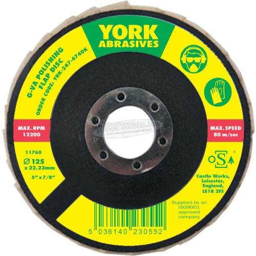 YORK ABRASIVES 115X22,23mm G-VA POLÍROZÓ LAMELLÁS KORONG YRK2474720K