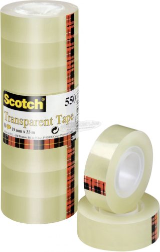 3M 5501933 Ragasztószalag Scotch 550 Átlátszó 33mx19mm 8db 5501933