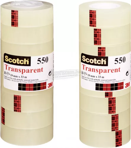 3M Ragasztószalag Átlátszó 33m x 19mm 8db Scotch 550 5501933