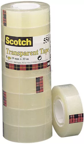 3M Ragasztószalag Átlátszó 33m x 19mm 8db Scotch 550 5501933