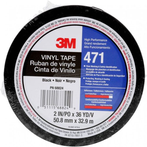 3M PVC ragasztószalag Fekete 33m x 50mm 1db 471IW-S50-D